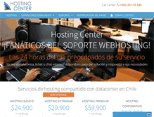 Tablet Screenshot of hostingcenter.cl